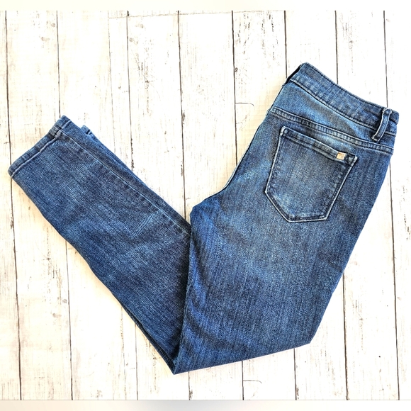 Simply Vera Vera Wang Denim - Simply Vera by Vera Wang Skinny Denim Jeans Distressed Stretchy Size 10 Regular